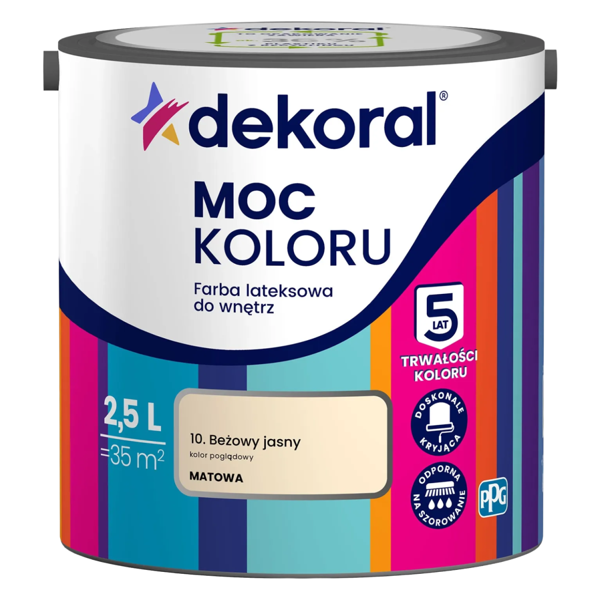 Farba lateksowa Dekoral Moc Koloru beżowy jasny 2,5L