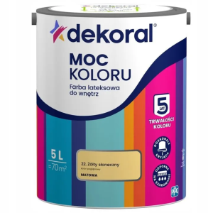 Farba lateksowa Dekoral Moc Koloru żółty słoneczny 5L