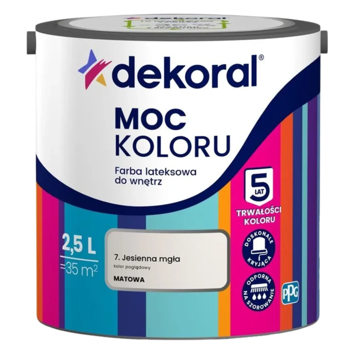 Farba lateksowa Dekoral Moc Koloru jesienna mgła 2,5L
