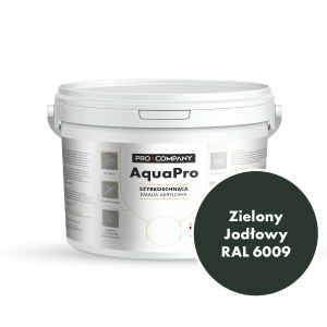 Szybkoschnąca uniwersalna emalia akrylowa Aqua Pro Zielony Jodłowy RAL 6009 2,7L