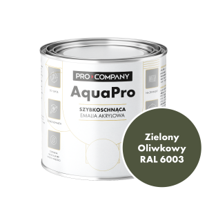 Szybkoschnąca uniwersalna emalia akrylowa Aqua Pro Zielony Oliwkowy RAL 6003 0,7L