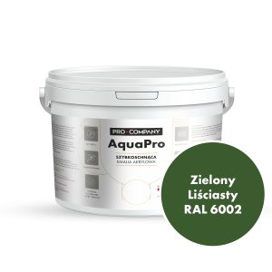 Szybkoschnąca uniwersalna emalia akrylowa Aqua Pro Zielony Liściasty RAL 6002 2,7L