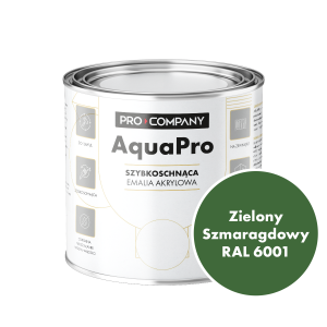 Szybkoschnąca uniwersalna emalia akrylowa Aqua Pro Zielony Szmaragdowy RAL 6001 0,7L