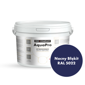 Szybkoschnąca uniwersalna emalia akrylowa Aqua Pro Nocny Błękit RAL 5022 2,7L