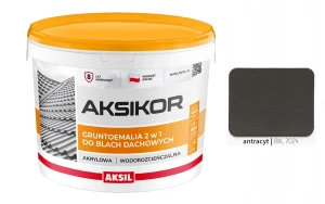 AKSIL Aksikor farba na dach 2w1 Antracyt RAL 7024 10L
