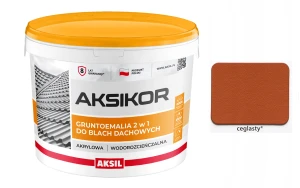 AKSIL Aksikor farba na dach 2w1 Ceglasty RAL 8004 10L