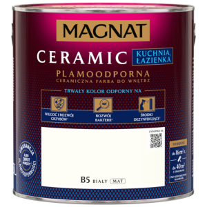 MAGNAT Ceramic Farba plamoodporna Kuchnia Łazienka biały B5 2,5L