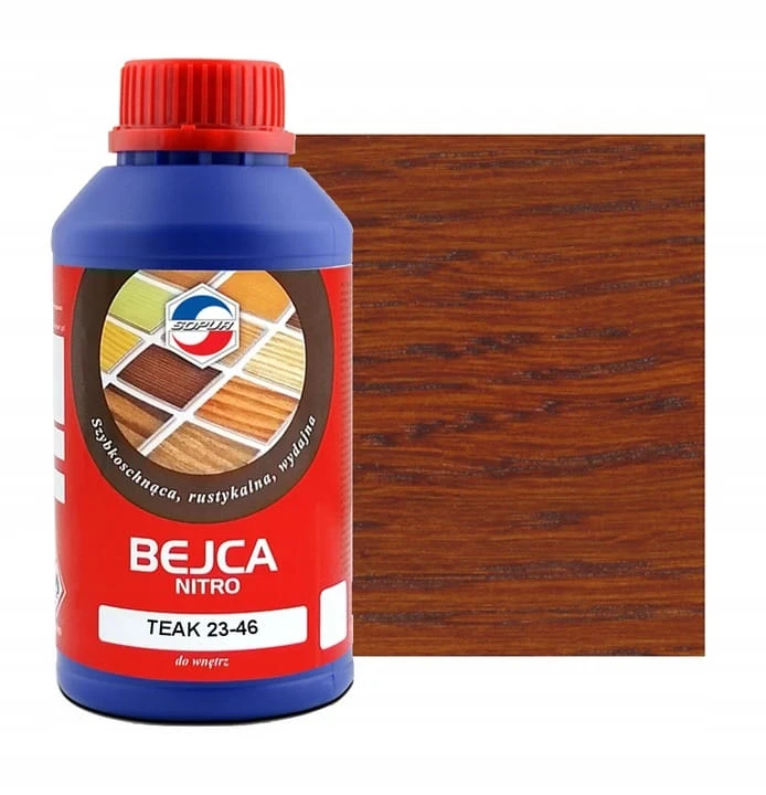 Szybkoschnąca bejca nitro do drewna SOPUR 0,5L Teak 23-46