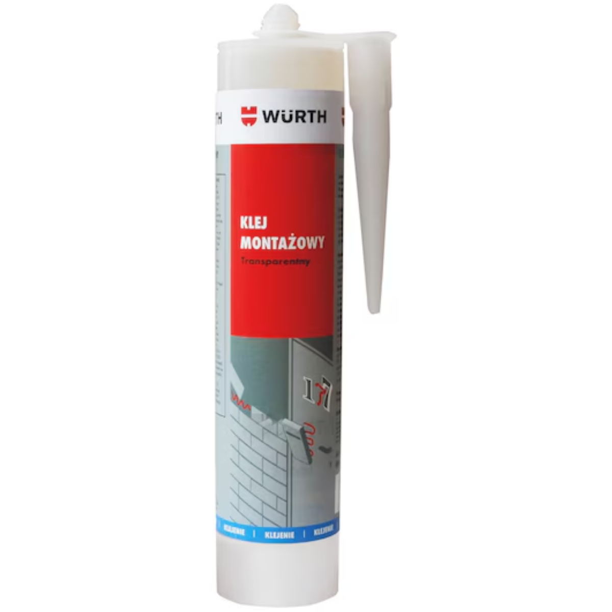 Wurth Klej montażowy transparentny 310ml