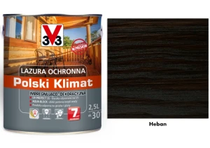Lazura ochronna 7 lat Polski Klimat impregnująco-dekoracyjna V33 Heban 2,5l