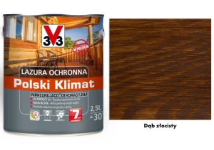 Lazura ochronna 7 lat Polski Klimat impregnująco-dekoracyjna V33 Dąb złocisty 2,5l