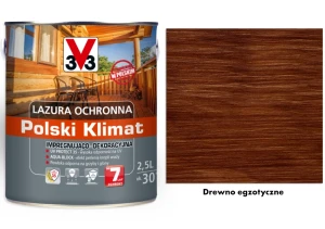Lazura ochronna 7 lat Polski Klimat impregnująco-dekoracyjna V33 Drewno egzotyczne 2,5l