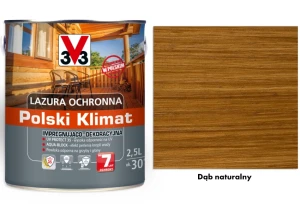 Lazura ochronna 7 lat Polski Klimat impregnująco-dekoracyjna V33 Dąb naturalny 2,5l