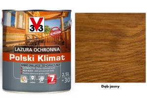Lazura ochronna 7 lat Polski Klimat impregnująco-dekoracyjna V33 Dąb jasny 2,5l
