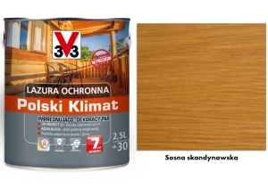 Lazura ochronna 7 lat Polski Klimat impregnująco-dekoracyjna V33 Sosna skandynawska 2,5l