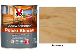Lazura ochronna 7 lat Polski Klimat impregnująco-dekoracyjna V33 Bezbarwny 2,5l