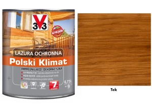 Lazura ochronna 7 lat Polski Klimat impregnująco-dekoracyjna V33 Tek 0,75l