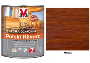 Lazura ochronna 7 lat Polski Klimat impregnująco-dekoracyjna V33 Mahoń 0,75l