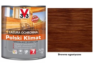 Lazura ochronna 7 lat Polski Klimat impregnująco-dekoracyjna V33 Drewno egzotyczne 0,75l