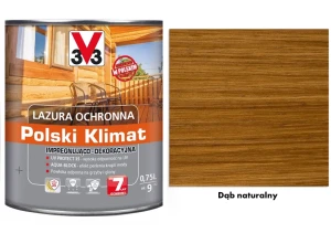 Lazura ochronna 7 lat Polski Klimat impregnująco-dekoracyjna V33 Dąb naturalny 0,75l