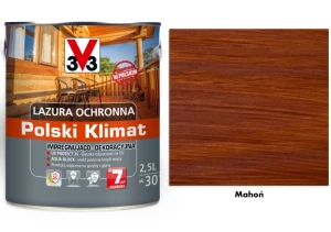 Lazura ochronna 7 lat Polski Klimat impregnująco-dekoracyjna V33 Mahoń 2,5l