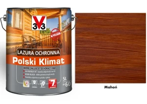 Lazura ochronna 7 lat Polski Klimat impregnująco-dekoracyjna V33 Mahoń 5l