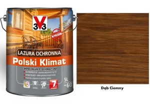Lazura ochronna 7 lat Polski Klimat impregnująco-dekoracyjna V33 Dąb ciemny 5l