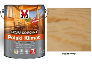 Lazura ochronna 7 lat Polski Klimat impregnująco-dekoracyjna V33 Bezbarwny 5l