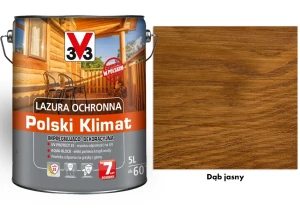 Lazura ochronna 7 lat Polski Klimat impregnująco-dekoracyjna V33 Dąb jasny 5l