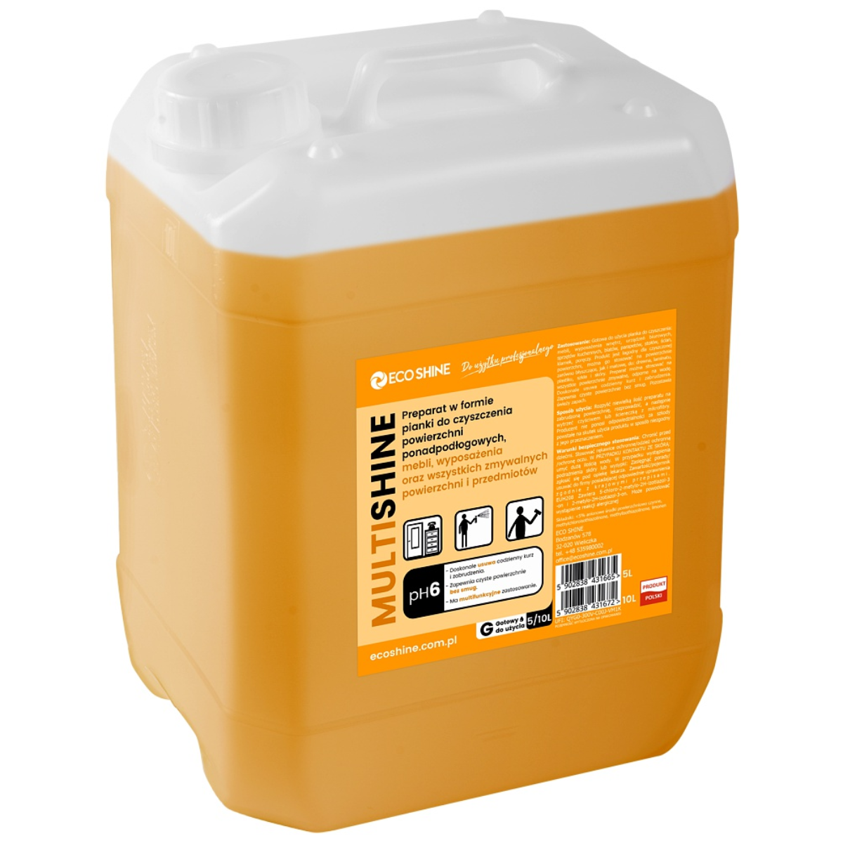 ECO SHINE MULTISHINE Uniwersalny płyn czyszczący 10L