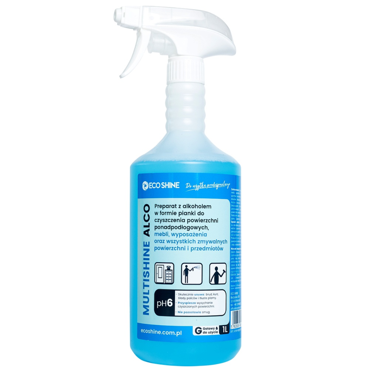 ECO SHINE MULTISHINE ALCO Preparat czyszczący z alkoholem 1L