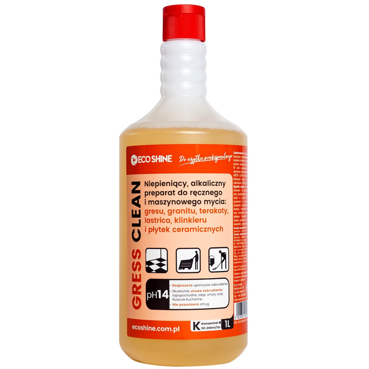 ECO SHINE GRESS CLEAN Koncentrat do mycia płytek i gresu 1L