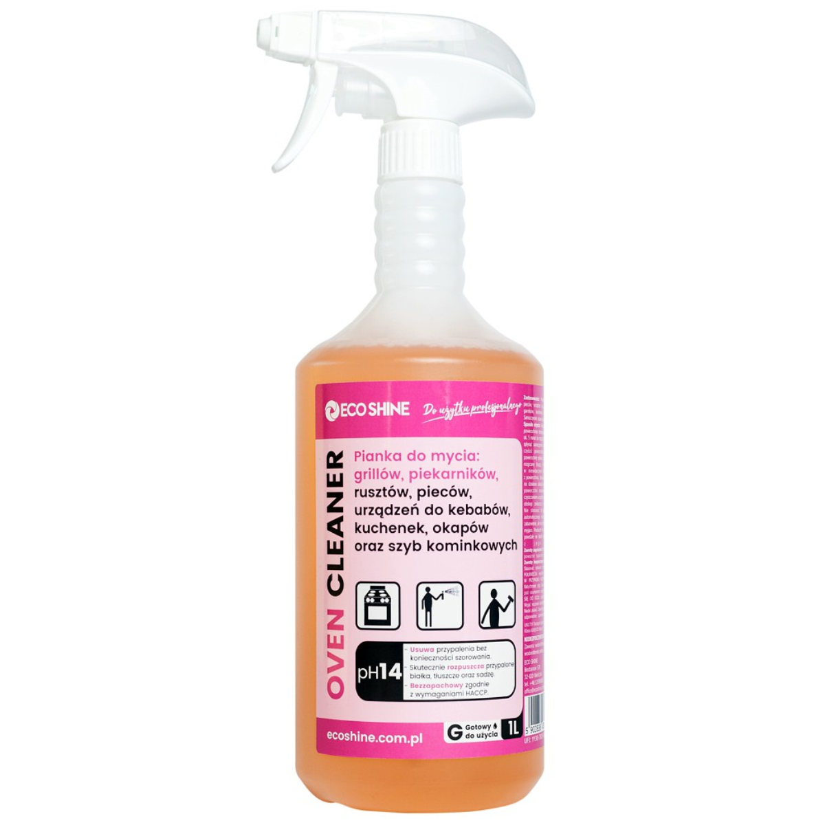 ECO SHINE OVEN CLEANER Pianka czyszcząca do piekarników kuchenek grilli 1L