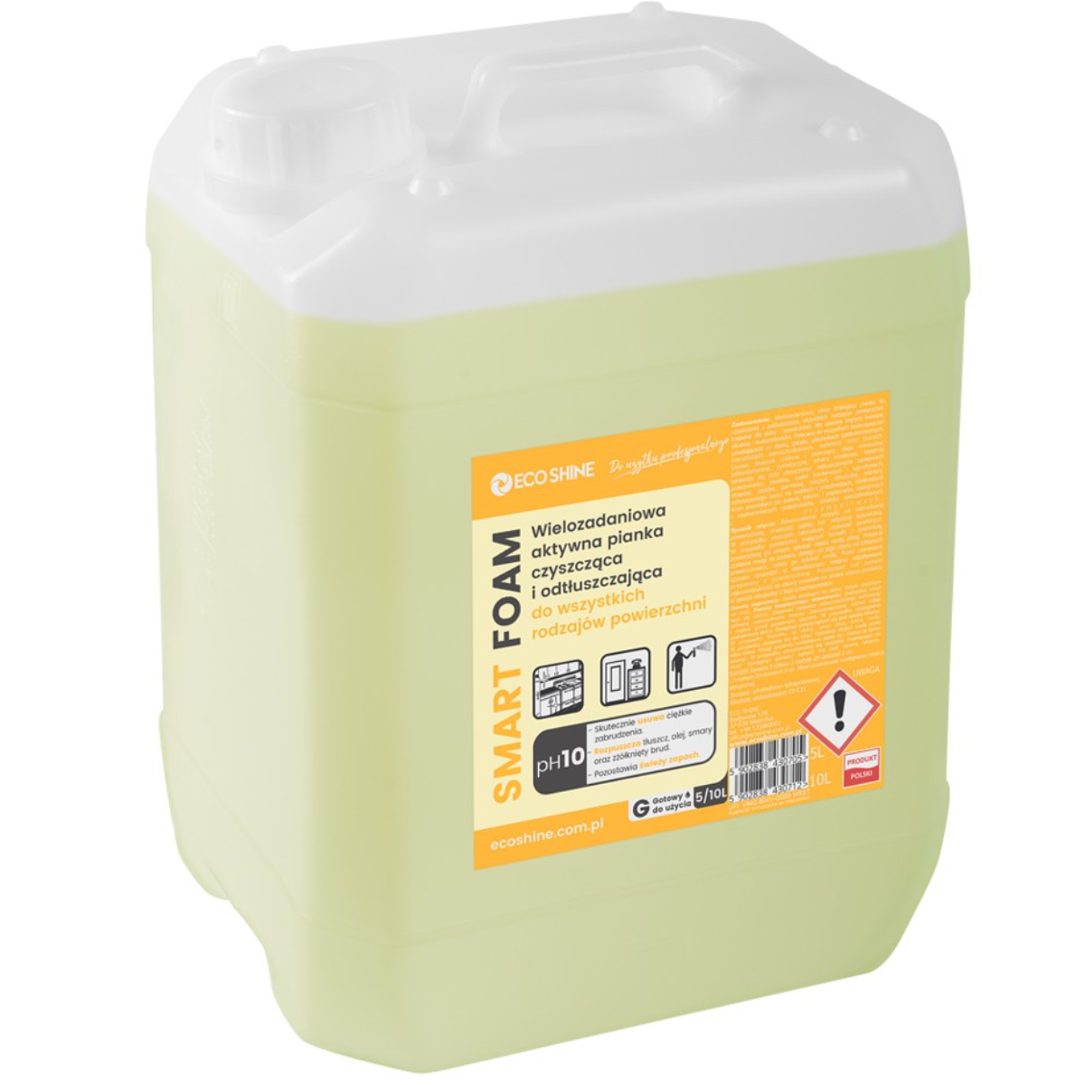 ECO SHINE SMART FOAM Mocno odtłuczczająca pianka czyszcząca 10L