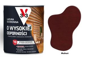 Lazura ochronna 10 lat o wysokiej odporności V33 Mahoń 0,75L 