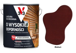 Lazura ochronna  10 lat o wysokiej odporności V33 Mahoń 5L