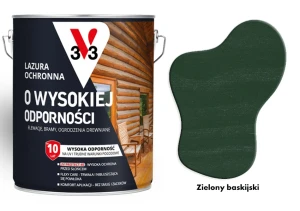 Lazura ochronna  10 lat o wysokiej odporności V33 Zielony 5L