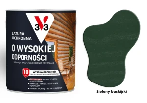 Lazura ochronna 10 lat o wysokiej odporności V33 Zielony 0,75L