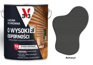 Lazura ochronna 10 lat o wysokiej odporności V33 Antracyt 2,5L
