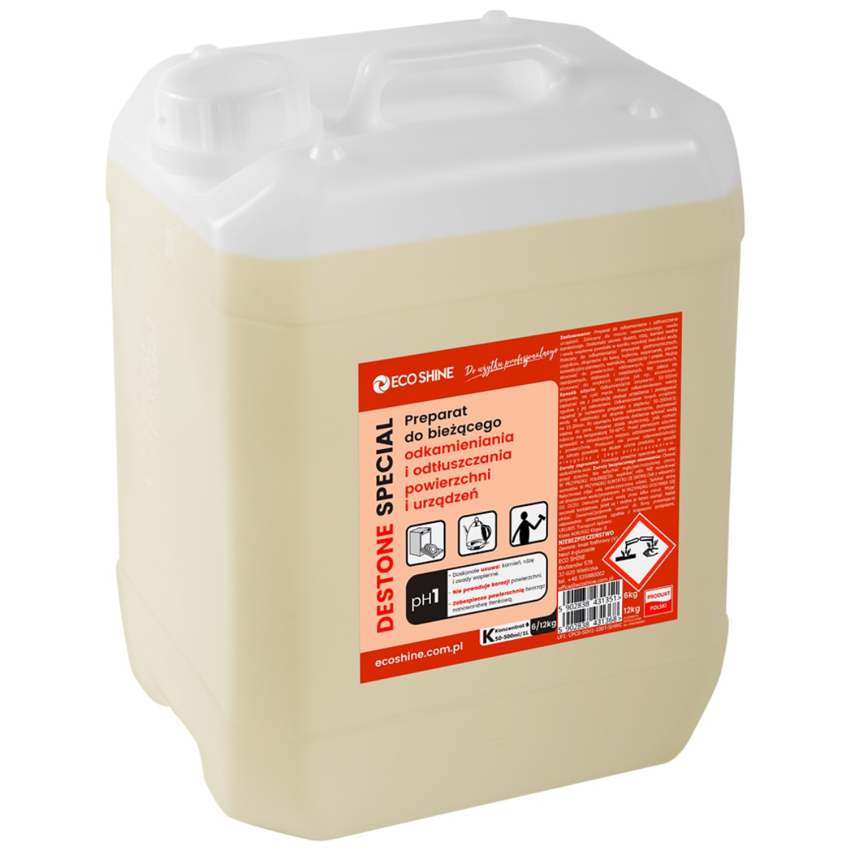 ECO SHINE DESTONE SPECIAL Odkamieniacz odtłuszczacz 6kg
