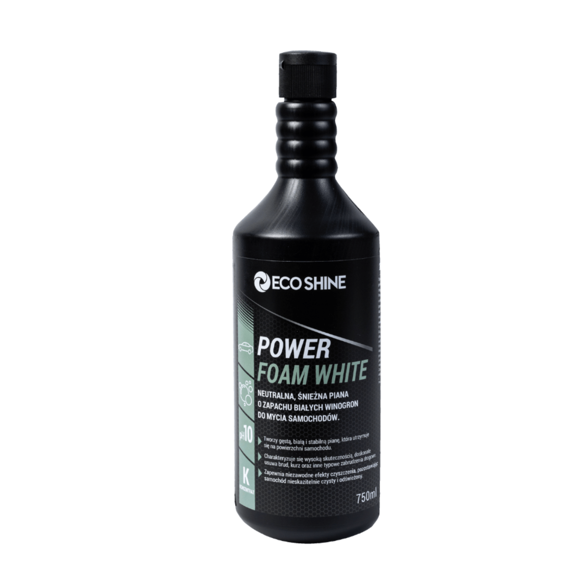 ECO SHINE POWER FOAM WHITE Aktywna piana do mycia samochodów 0,75L