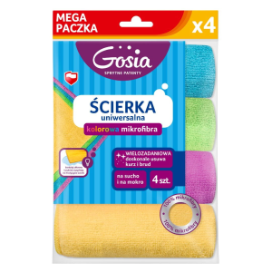 GOSIA Czteropak uniwersalnych ścierek z mikrofibry 300mm 4szt