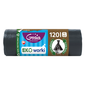 GOSIA EKO Bardzo mocne worki na śmieci 120L 10szt