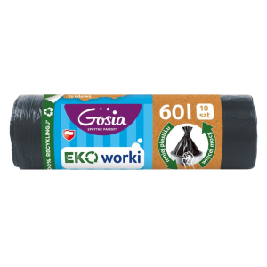 GOSIA EKO Wytrzymałe worki na śmieci 60L 10szt