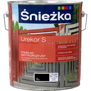 Podkład antykorozyjny do metalu Śnieżka UREKOR S 10l Czarny U04
