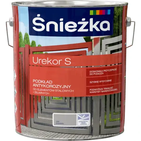 Podkład antykorozyjny do metalu Śnieżka UREKOR S 10l Popielaty U02