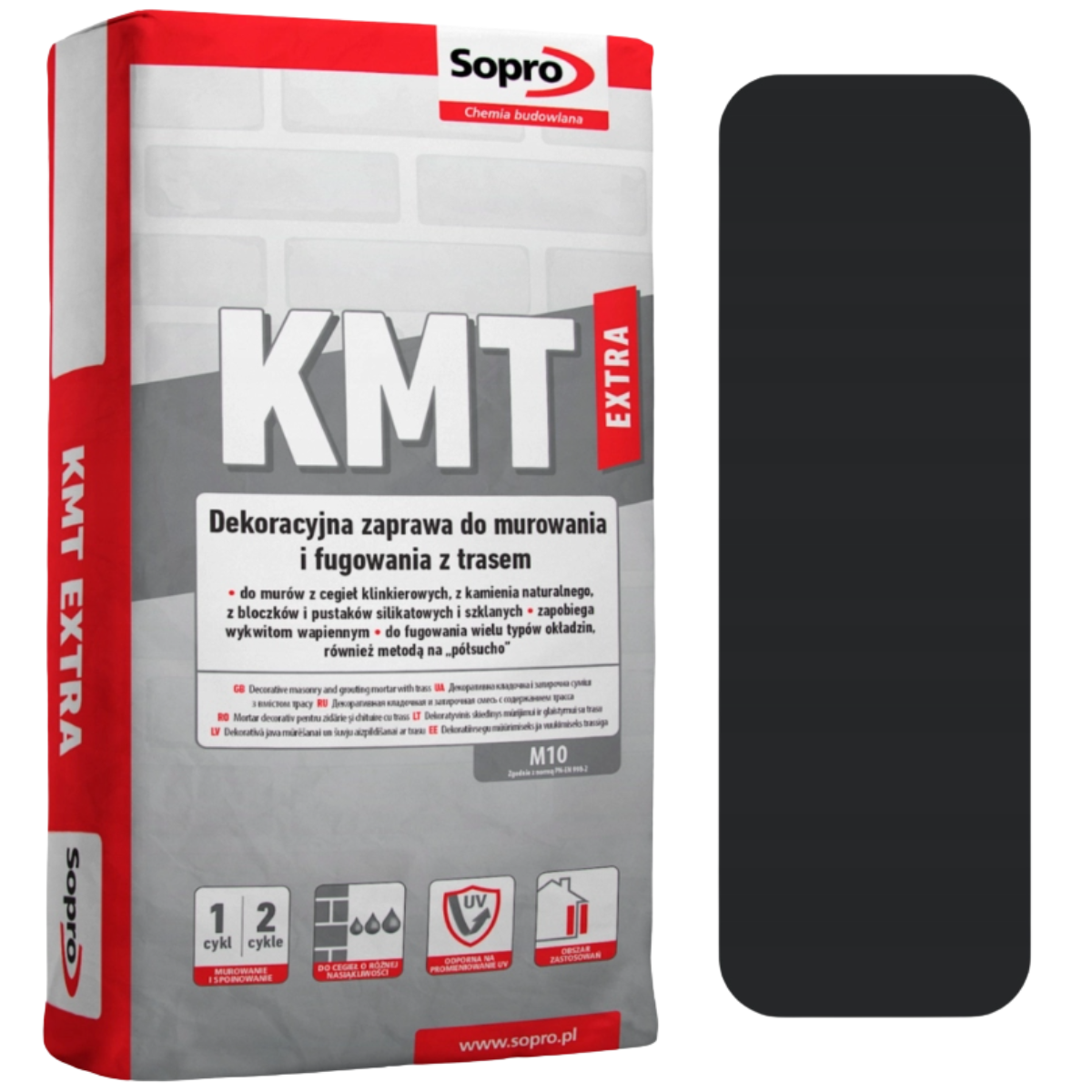 SOPRO KMT Zaprawa do murowania i fugowania antracyt  25kg