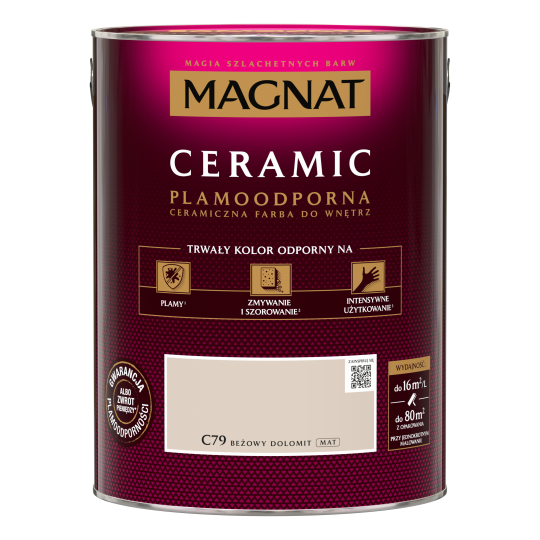 MAGNAT Ceramic Farba plamoodporna beżowy dolomit C79 5L
