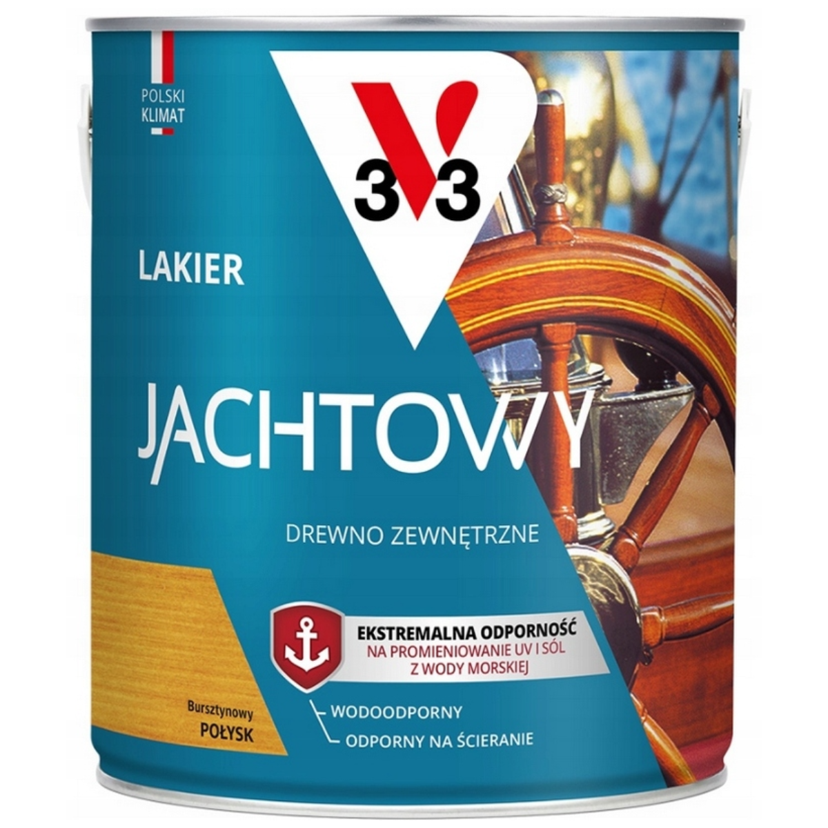 V33 Lakier jachtowy bursztynowy połysk 750ml