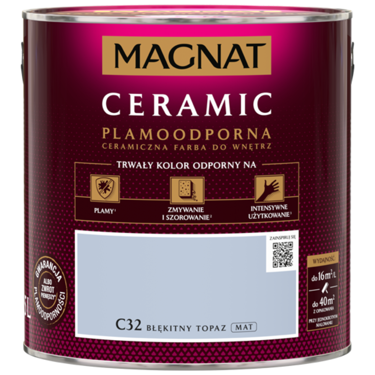 MAGNAT Ceramic Farba ceramiczna błękitny topaz C32 2,5L